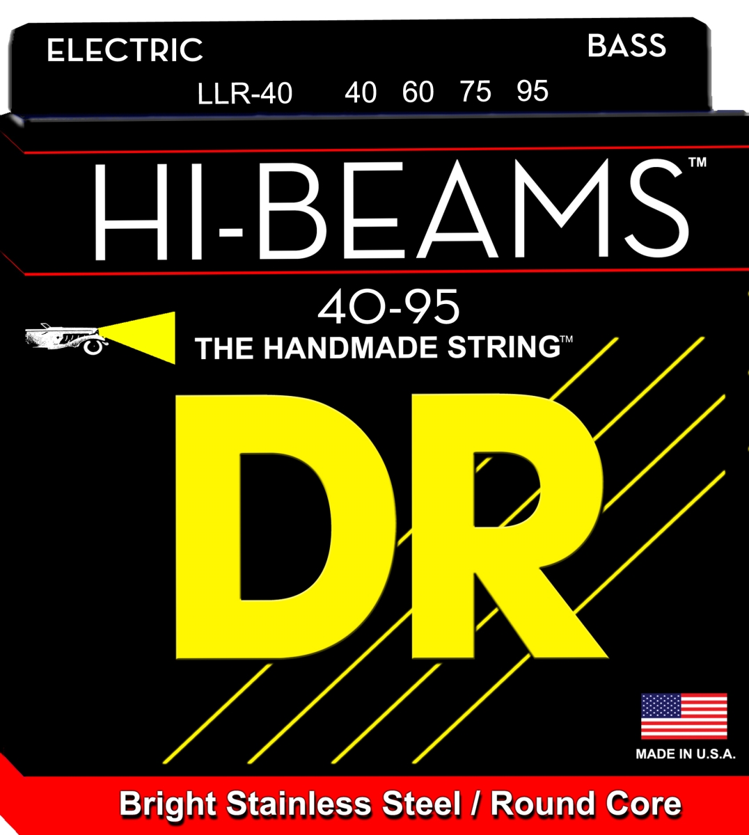 40-95 DR Strings Hi-Beam Stainless Steel Round Core Bass Strings