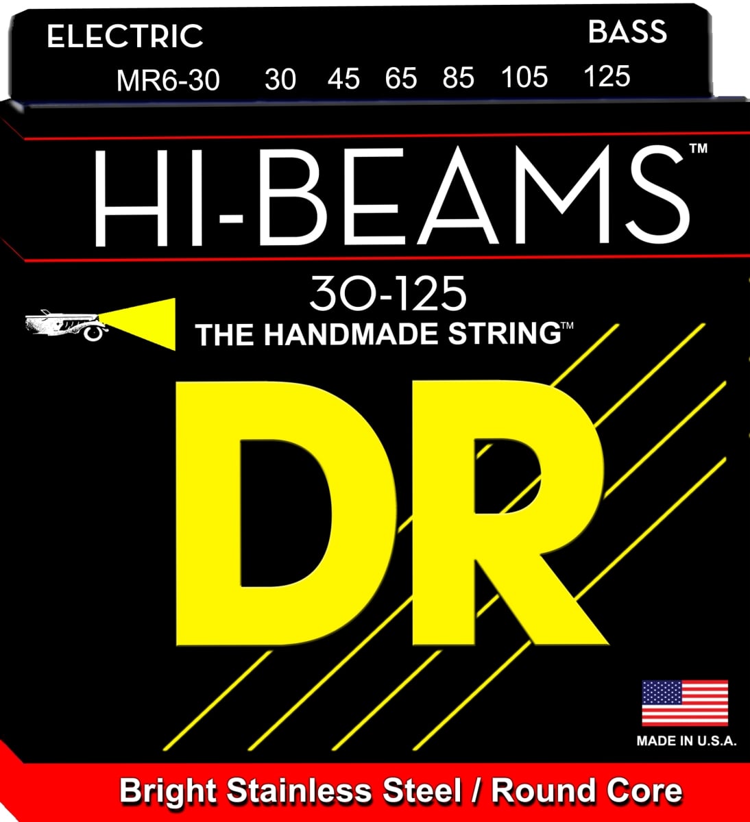 30-125 DR Strings Hi-Beam Electric Bass 6 String - DR Handmade Strings MR6-30-U