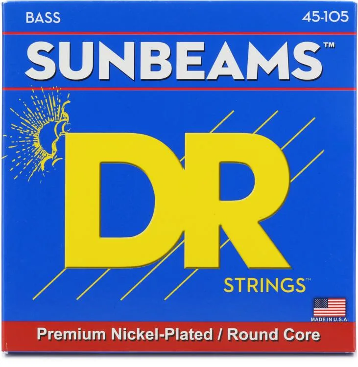 DR Handmade Strings SNMR-45-U 45-125 Gauge Short Scale Sunbeam Nickel Plated Bass Strings