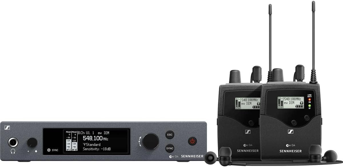 Picture of Sennheiser 509614-U Pro Audio IEM G4 Twin Dual Beltpack Wireless Monitor Set&#44; Black