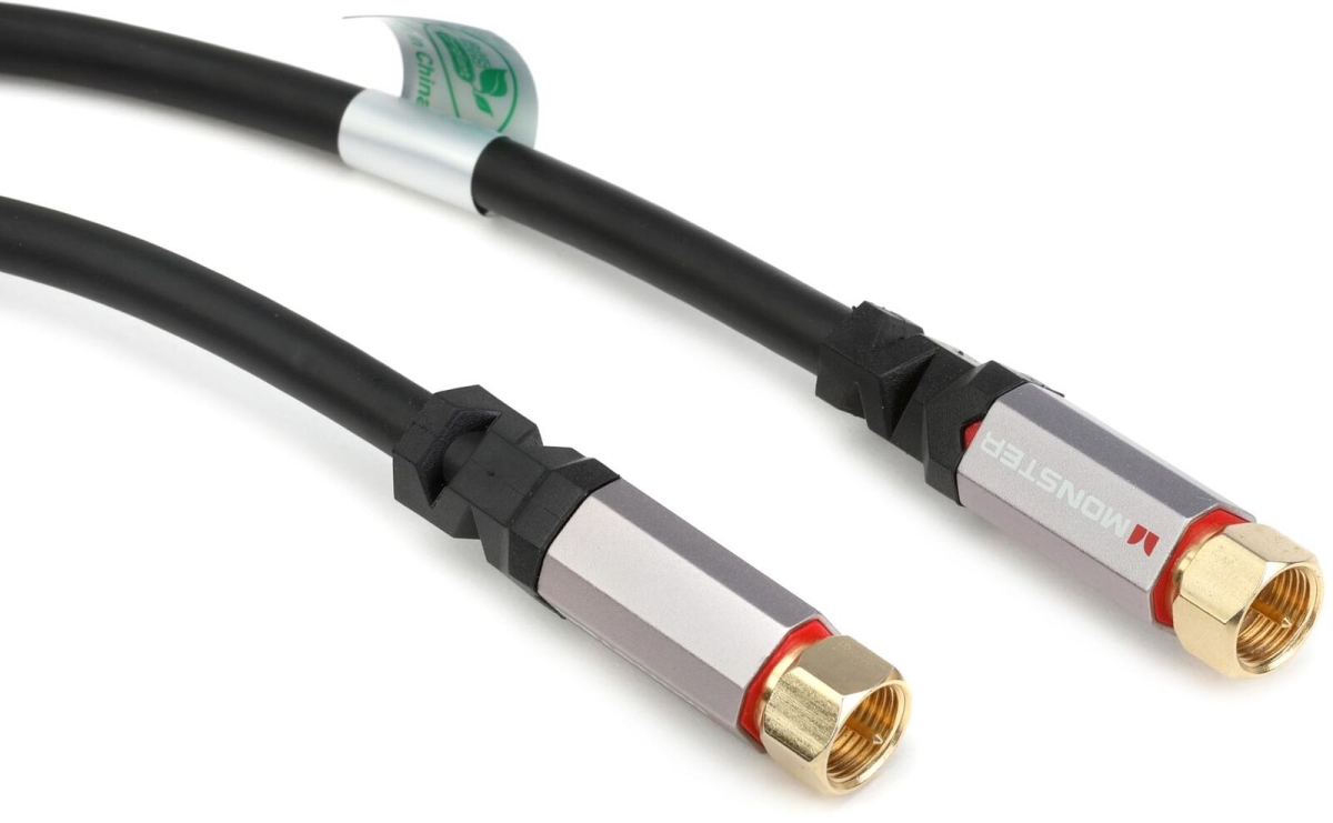 Picture of Monster Cable VME20042-U 25 ft. RG-6 Coaxial Cable with Gold-Plated F-Pin Coaxial Cable Connector