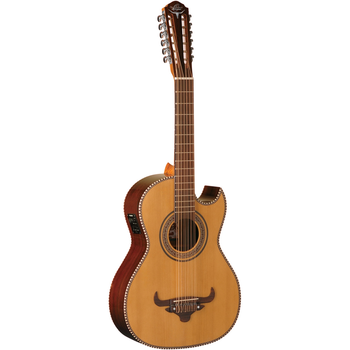OH52SE-U Acoustic-Electric Bajo Sexto Guitar with Gig Bag - Natural