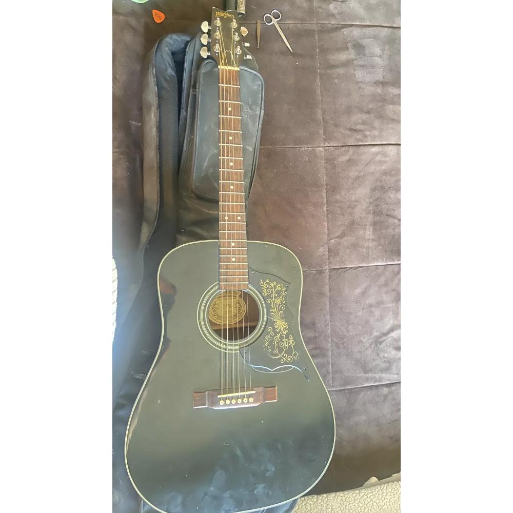 WD100DLTWRK-U Dreadnought Mahogany Acoustic Guitar, Clear