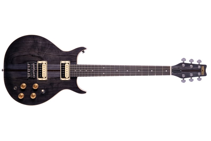 H10TB-U Hawk 6-String Electric Guitar, Trans Black
