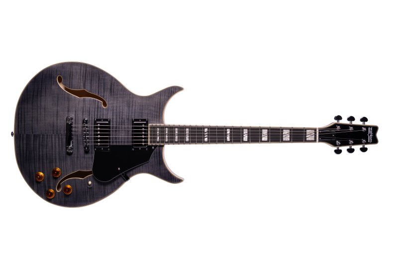 SH35TB-U Wing Series Semi-Hollow Electric Guitar, Trans Black