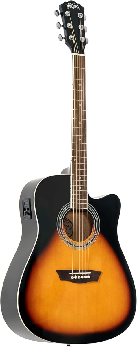 WA90CEVSBU Dreadnought Cutaway Acoustic Electric Guitar  Tobacco Sunburst