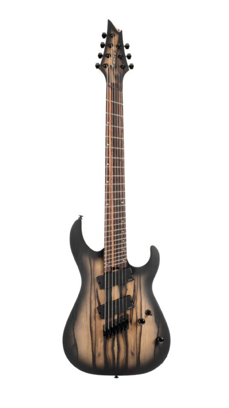 KX507MS-NBB-U KX Series Pale Moon 7-String Multi-Scale Electric Guitar - Natural Black Burst