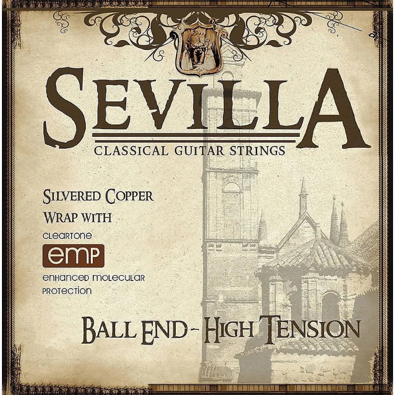 CT-8452-U Sevilla Treated Classical Guitar Strings - High Tension with Ball End