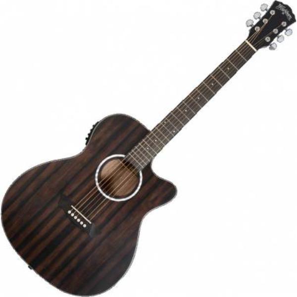 DFEACE-A-U Deep Forest Ebony ACE 6-String RH Acoustic Electric Guitar, Striped Ebony Dfeace