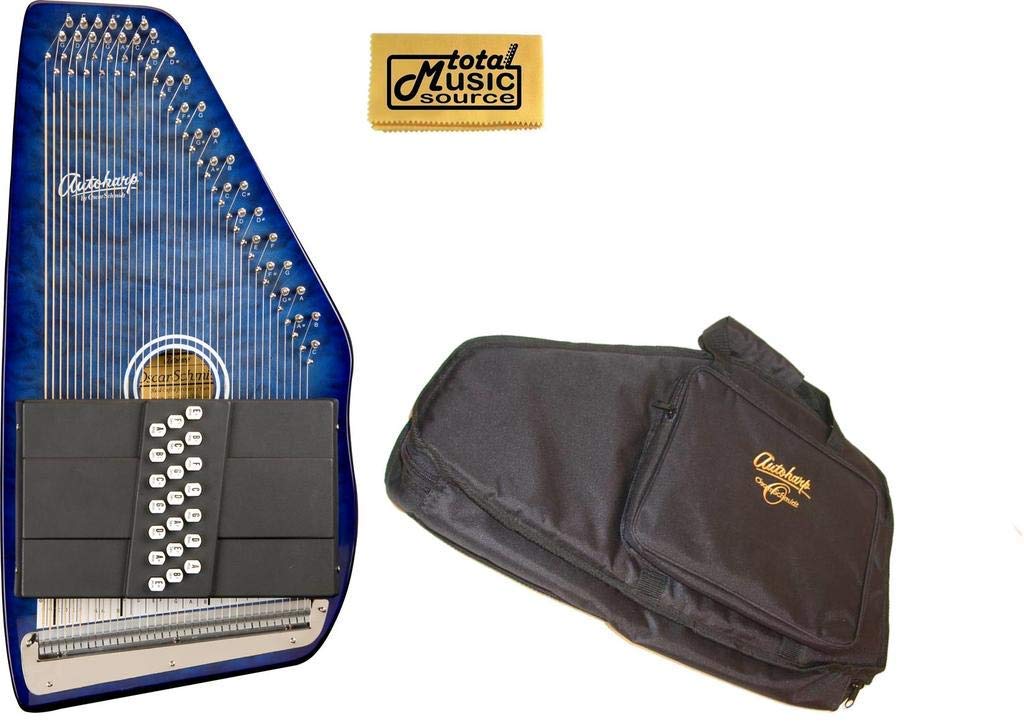 OS21CQTBL-U 21 Chord Autoharp Quilt, Transparent Blue