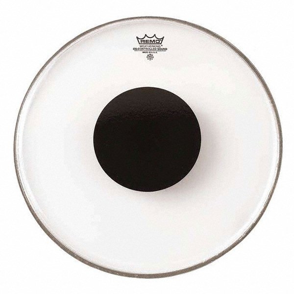 8 in. Controlled Sound Clear Black Dot Drumhead - Top Black Dot