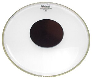12 in. Controlled Sound Clear Black Dot Drumhead - Top Black Dot