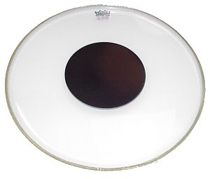 14 in. Controlled Sound Clear Black Dot Batter Drumhead - Top Black Dot