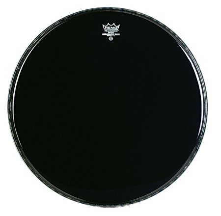 20 in. Ebony Medium Weight Black Bass Drum Batter Head