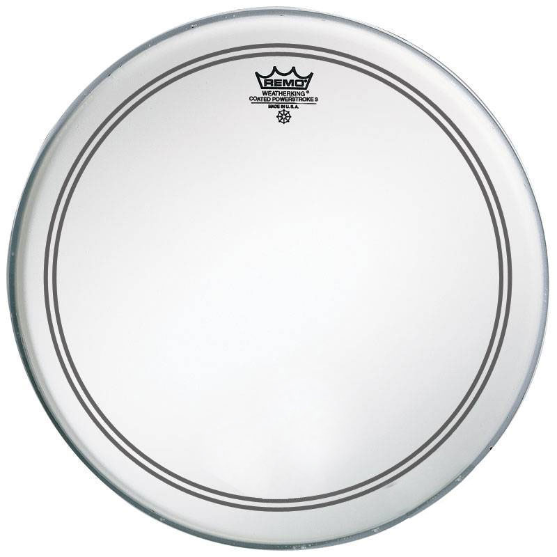 18 in. Powerstroke 3 Coated Bass Drum Batter Head with White Falam Patch
