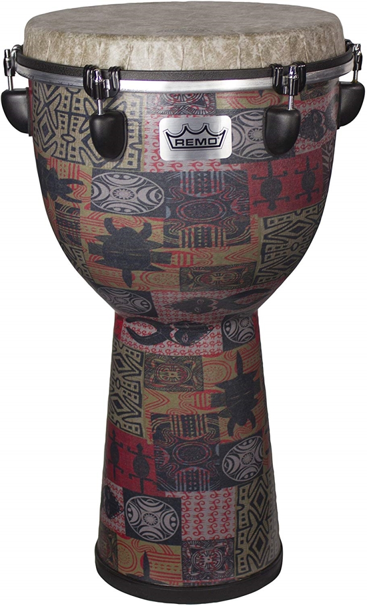 World Percussion DJ-6112-57-U 22 x 12 in. Apex Djembe Drum - Red Kinte