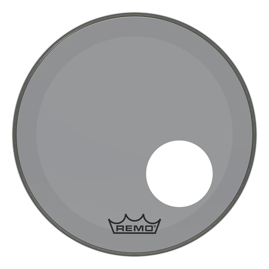 Picture of Remo P3-1320-CT-SMOH-U Powerstroke P3 Colortone Bass Drum Batter Head&#44; Smoke - 20 in. with Hole