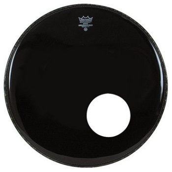 Picture of Remo P31022ESDM-U 22 in. Powerstroke 3 Ebony Bass Drumhead with 5 in. Hole