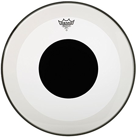 P31324-10-U 24 in. Powerstroke P3 Clear Black Dot Bass Drumhead - Top Black Dot