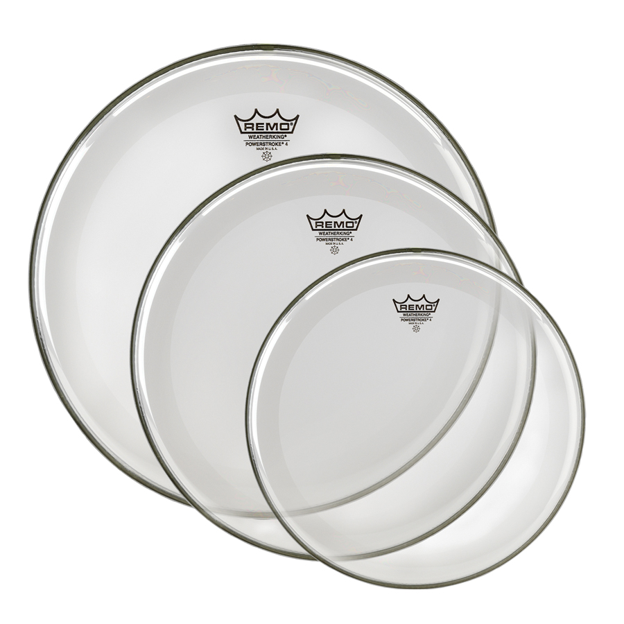 PP1000P4-U Clear Powerstroke4 3 Piece Tom Pack - 10, 12 & 14 in.