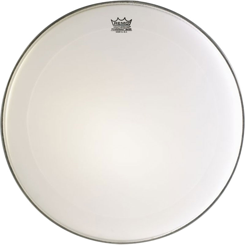 16 in. Powermax Ultra White Marching Bass Drum Batter Head with Crimplock