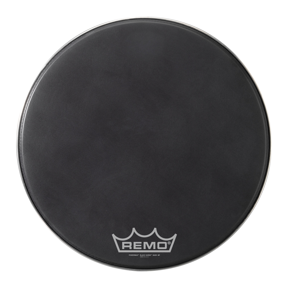 22 in. Crimplock Black Suede Power Max Marching Bass Drum Head