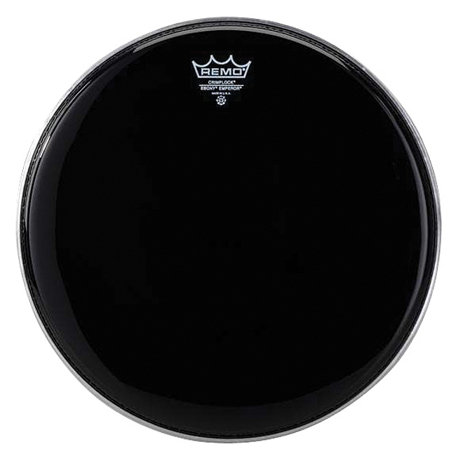 12 in. Ebony Pinstripe Crimplock Tenor Drum Head