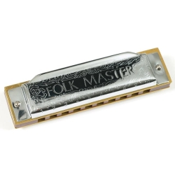 1072-F-U Folkmaster Standard 10-Hole Diatonic Harmonica - F