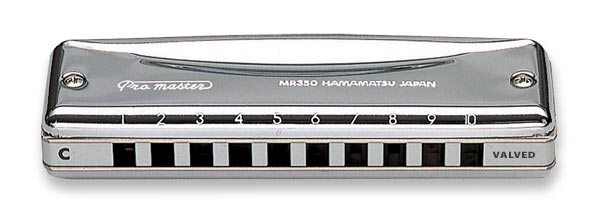 MR-350V-E-U Promaster Valved - Deluxe 10-Hole Diatonic Valved Harmonica - E