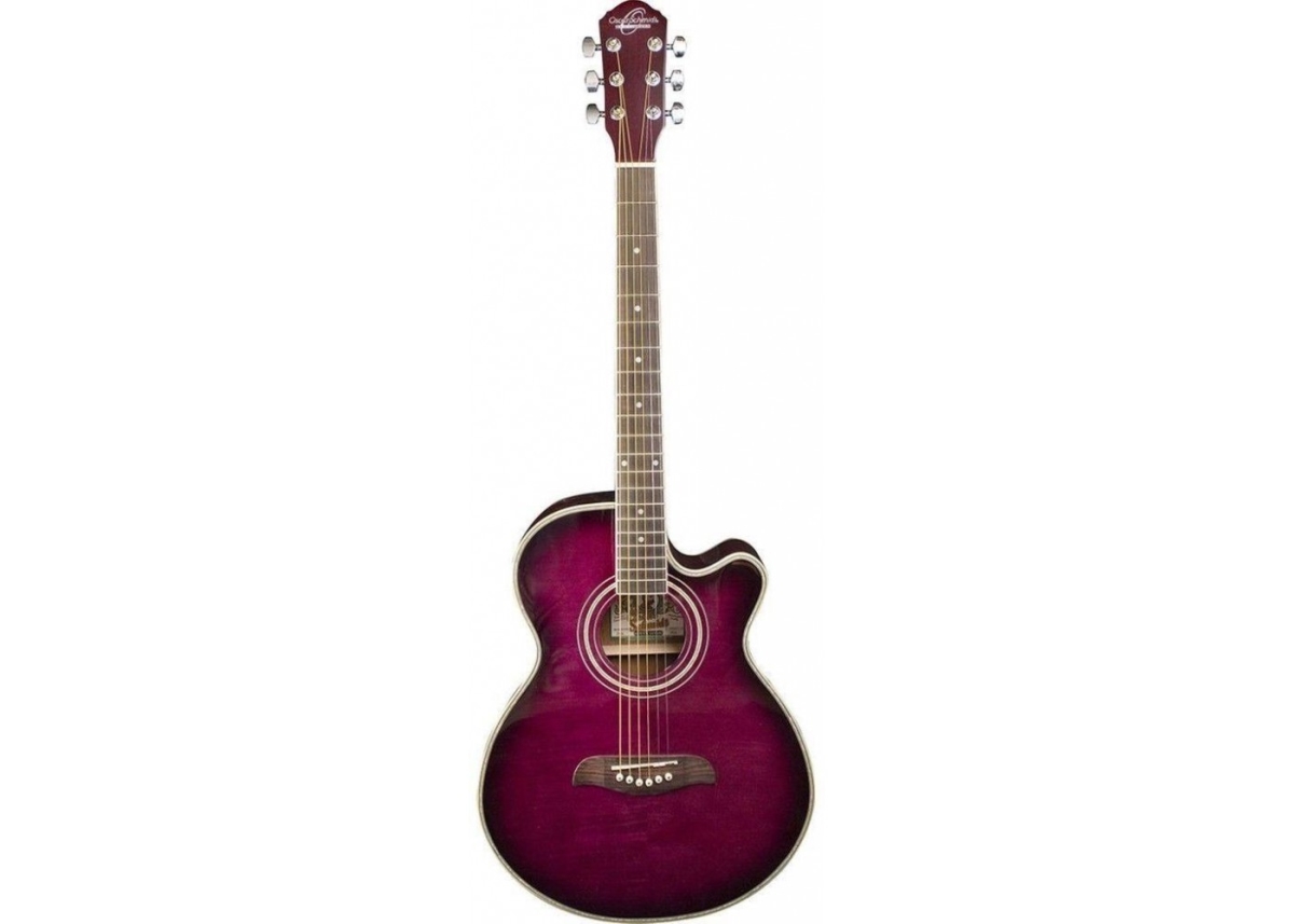 Electric Guitar Flame Top Transparent Purple Burst