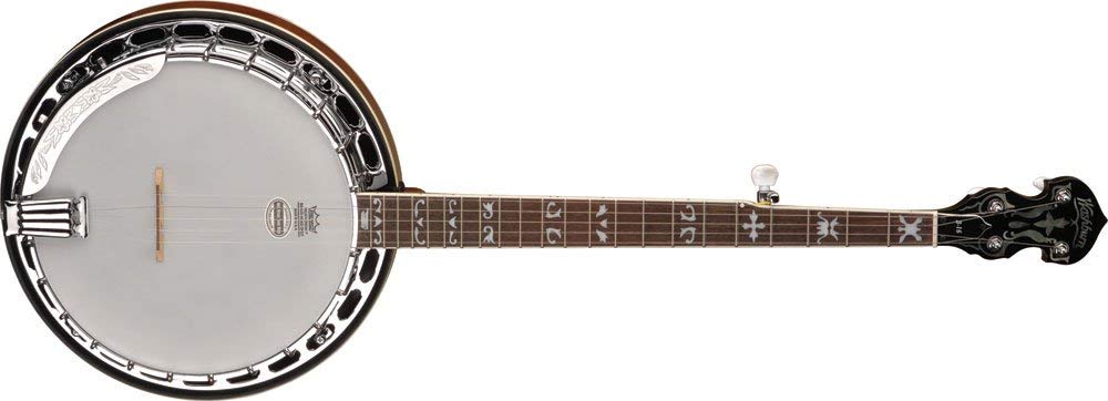 Picture of Washburn B16K-D-U Flame Maple 5-String Resonator Banjo with Hard Case, Sunburst