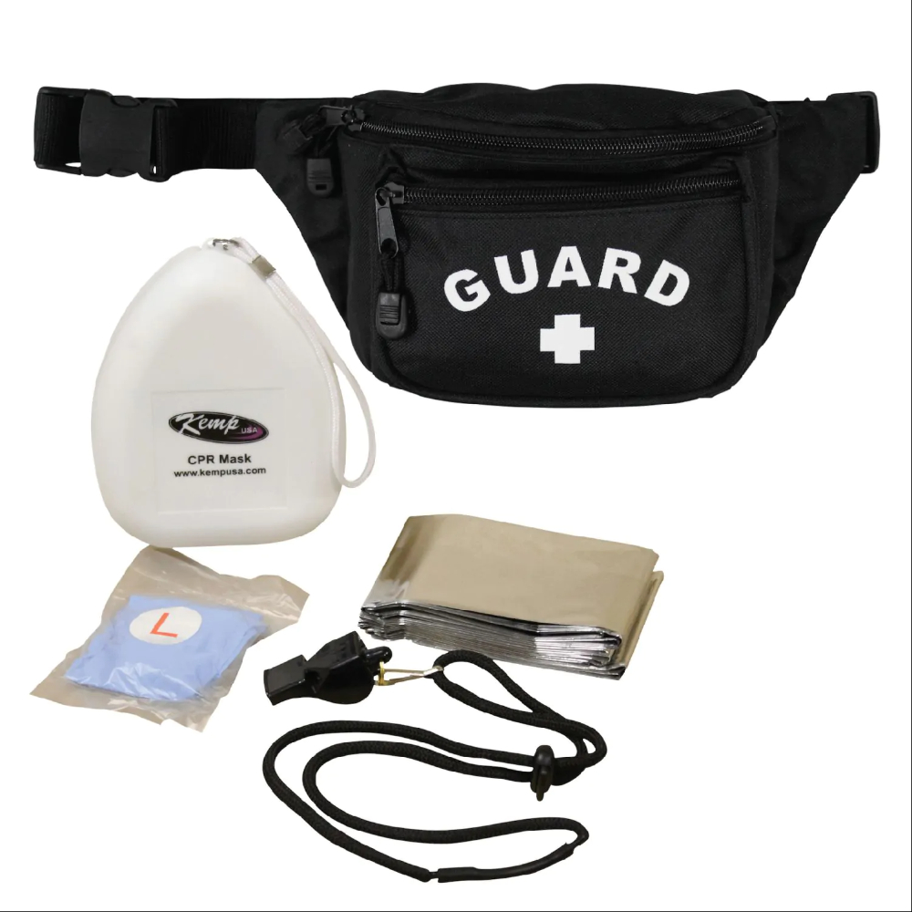 10-103-BLK-S2 Lifeguard Essential First Aid Hip Supply Pack, Black