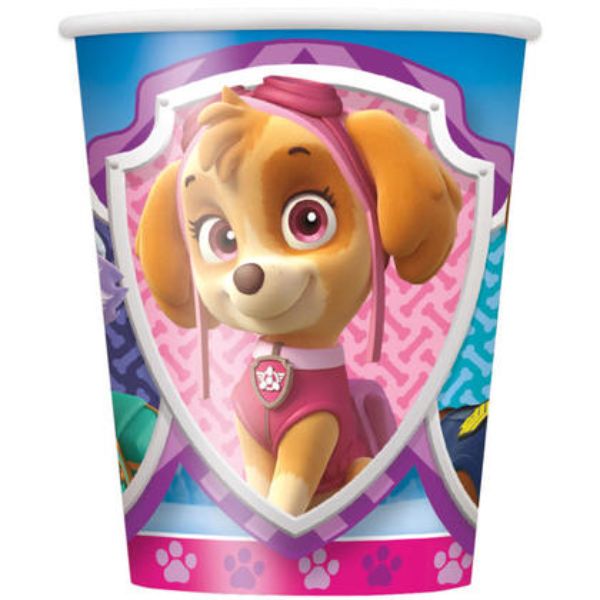Picture of Unique 30380160 9 oz Paw Patrol Girl Paper Cups, Multi Color - Pack of 8
