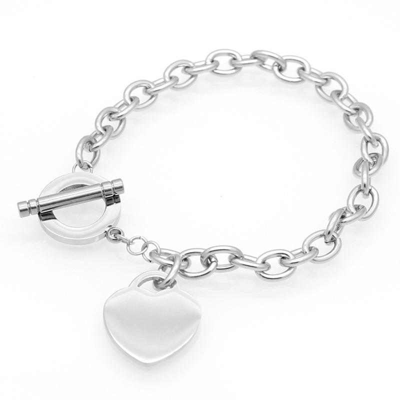 Picture of Adore 30386345 925 Silver Heart Shaped Lady Charm Bracelet