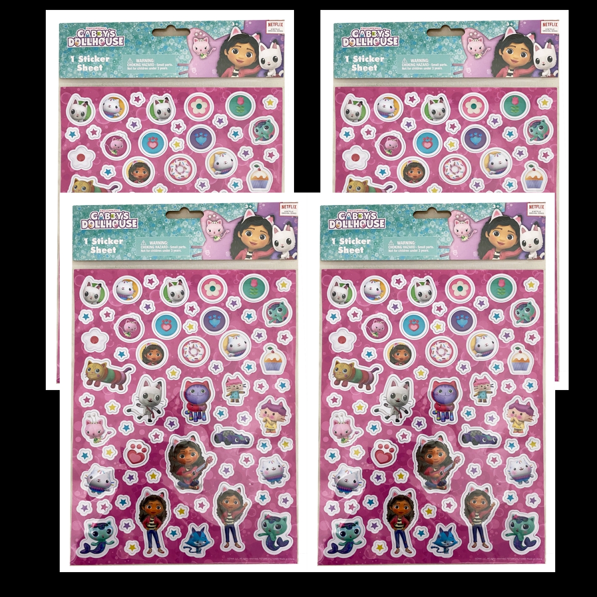 Picture of Innovative Designs 30386750 Gabbys Dollhouse Puffy Sticker Sheet&#44; Pack of 4