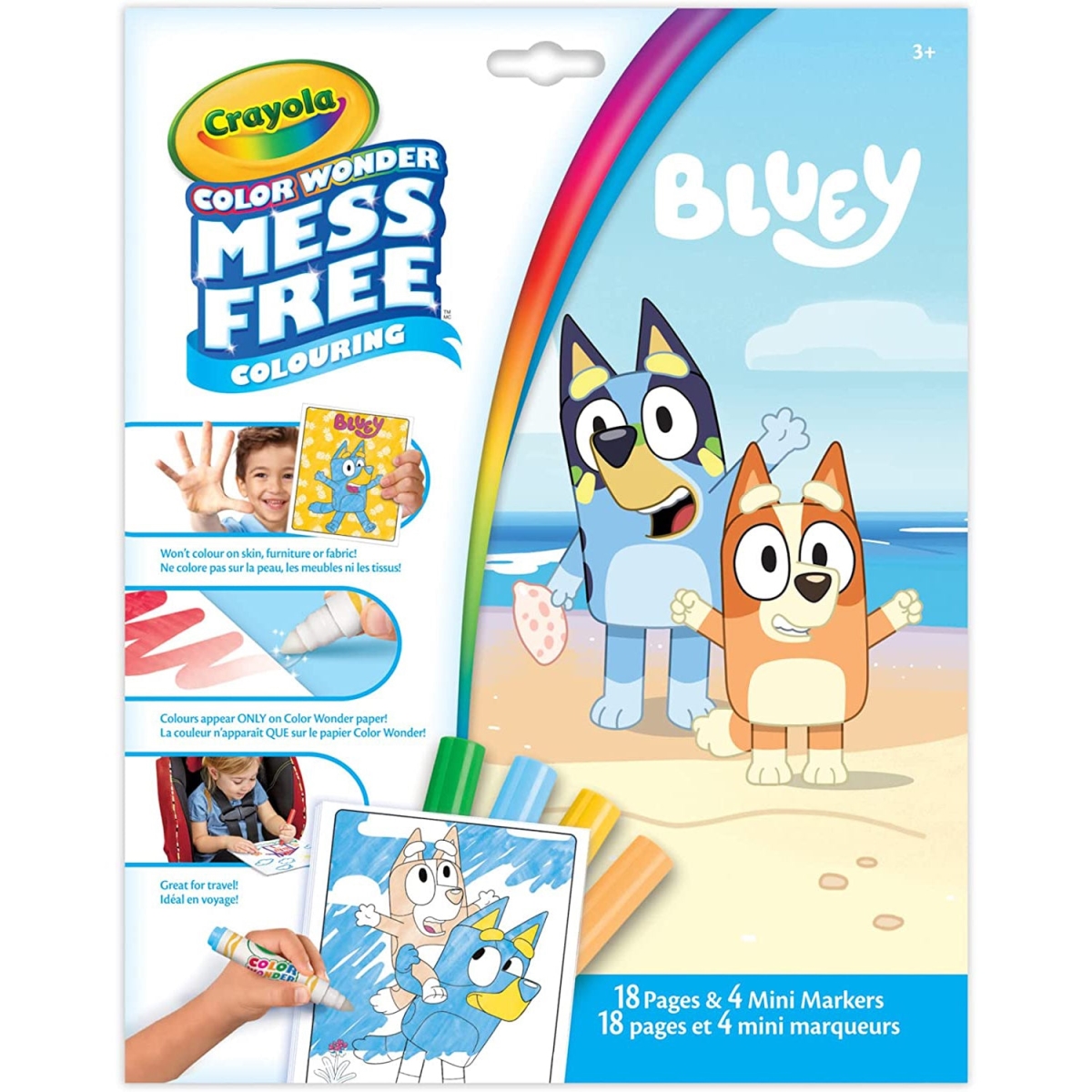 Picture of Crayola 30388950 Bluey Wonder Mess-Free Colouring Pages & Mini Markers