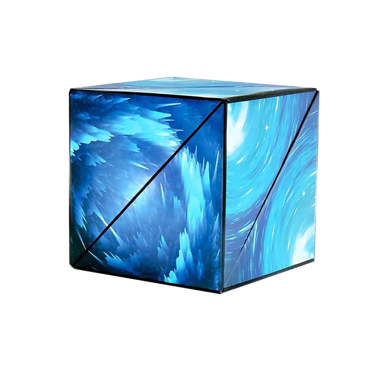 Picture of 3D 30391325 Changeable Magnetic Magic Cube, Shape Shifting Box Fidget Toy, Galactic Blue Version