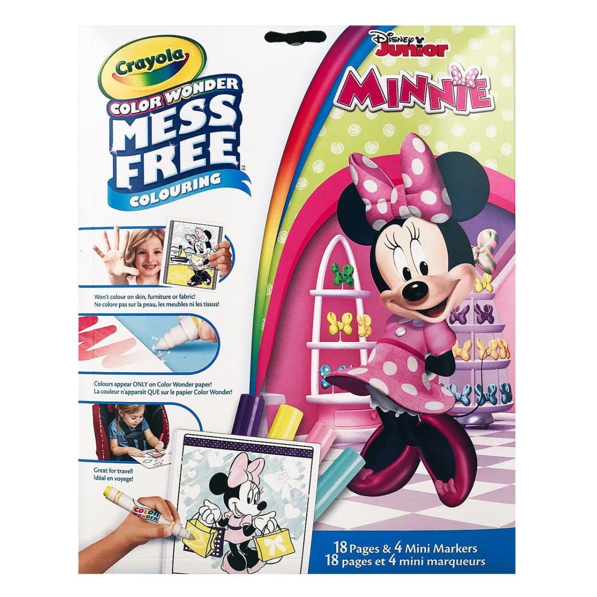 Picture of Crayola 30369415 Color Wonder Mess Free Colouring Minnie Mouse - 18 Pages & 4 Mini Markers