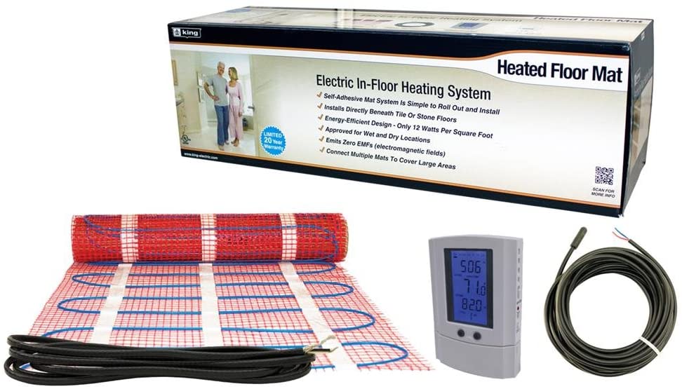 FCM1-60T 120V 720W 60 sq. ft. FCM Floor Heating Mat with Stat -  King Electric