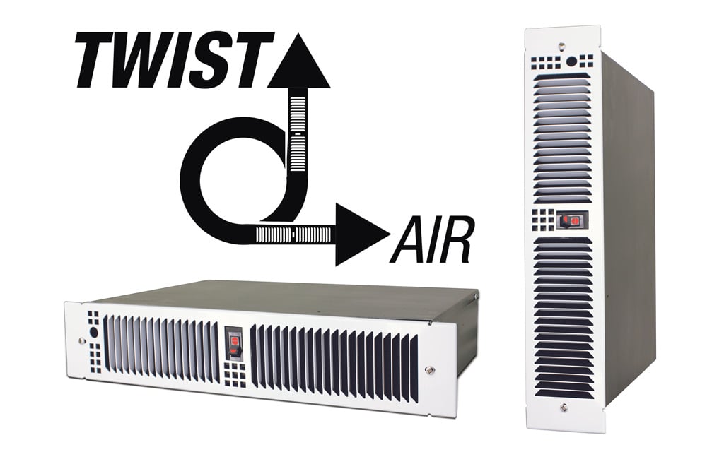 1500-1125W 240-208V KTW Series Horizontal & Vertical Kickspace Heater with Hi-Low SW & RG - White