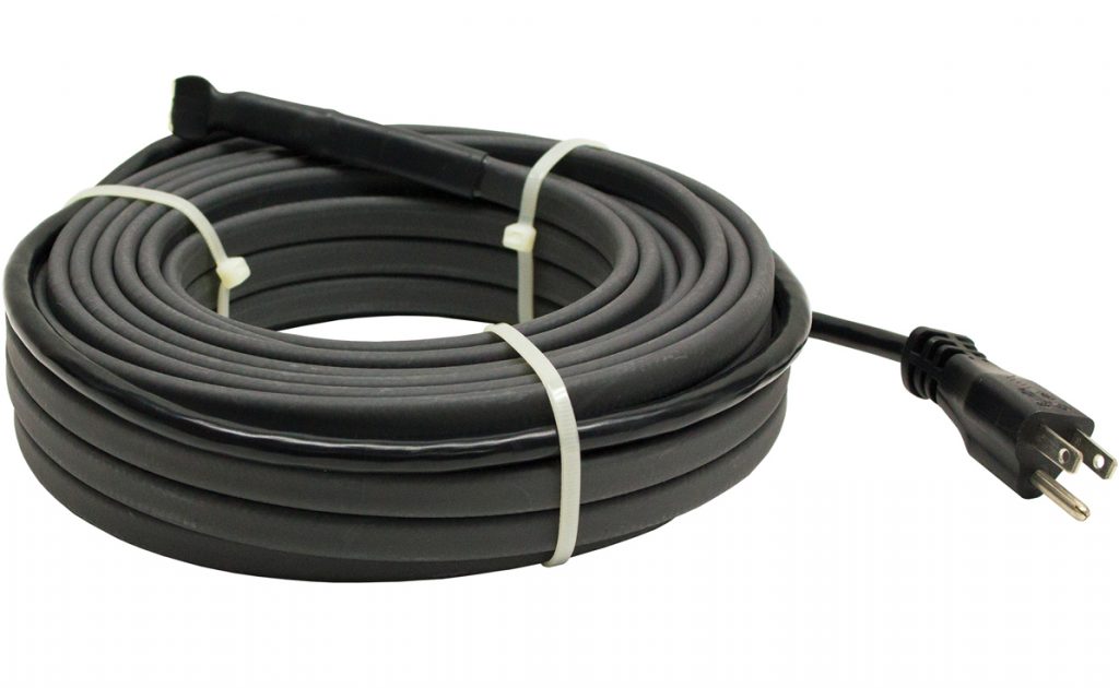 Self-Regulating Heating Cable - Black - 24 ft - 144W