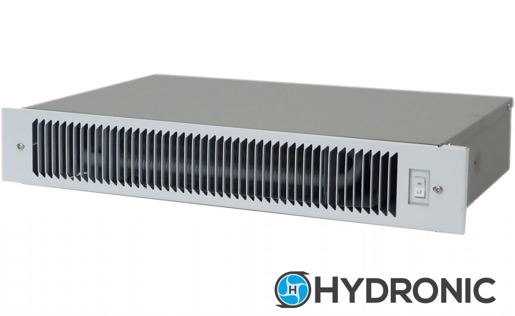 HT612 4-5-AS-FS-GW 5100 BTU-H Hydronic Kick Space Heater with Aqua Stat & Fan Switch, White