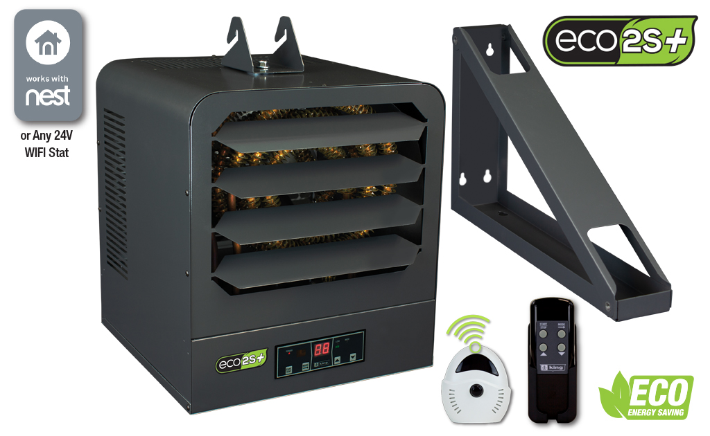 240V, 12KW, 1-Phase 24V Control KB Electronic 2-Stage Unit Heater with Fuse Block Remote Sensor