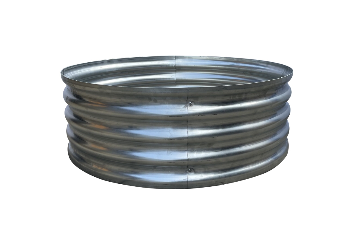 36 in. Fire Ring Raised Garden Bed, Gray