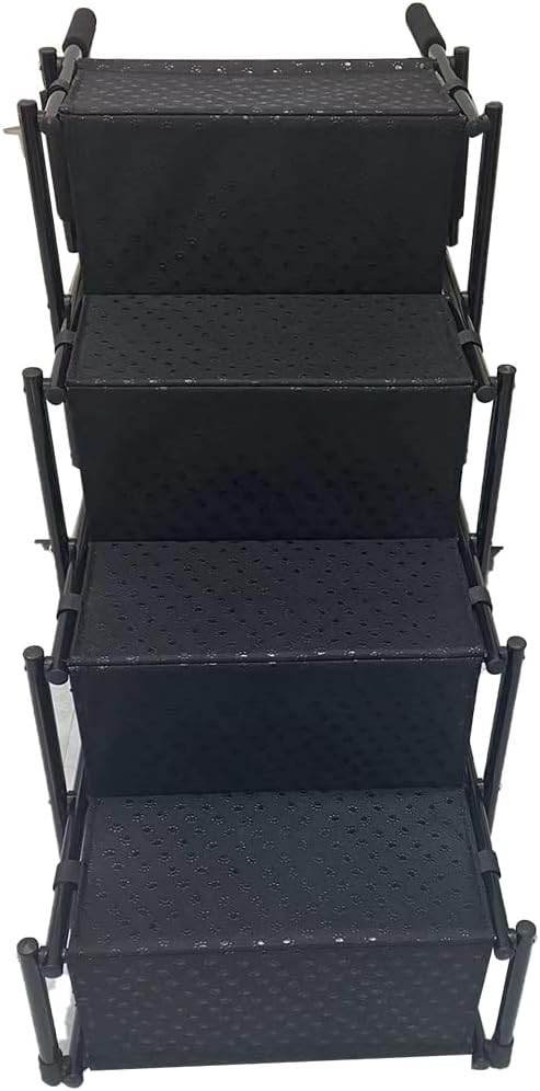 BAC-110119 Portable & Foldable 4-Step Pet Stairs Non-Slip Steps for SUV, Trucks, Vans & Cars