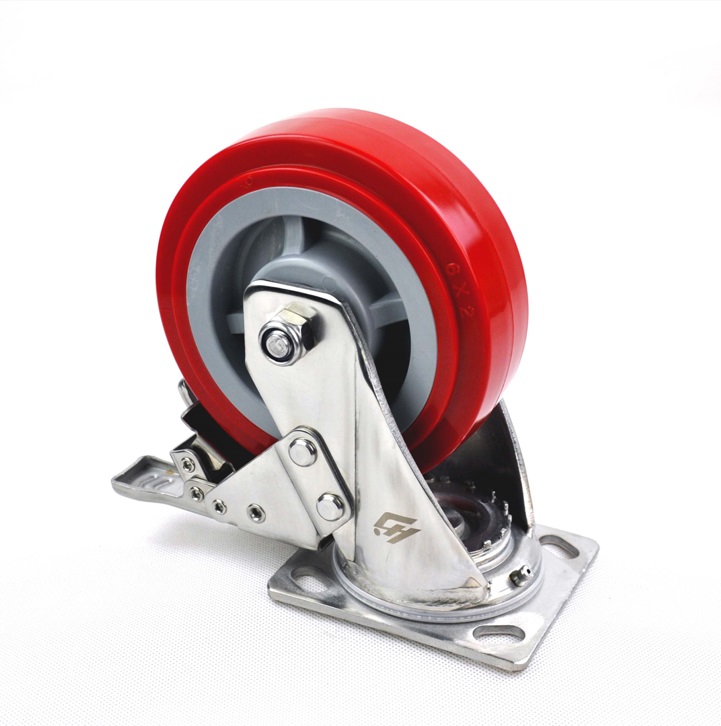 STF-05SSSPPCB 5 in. Stainless Steel Swivel Caster with Brake