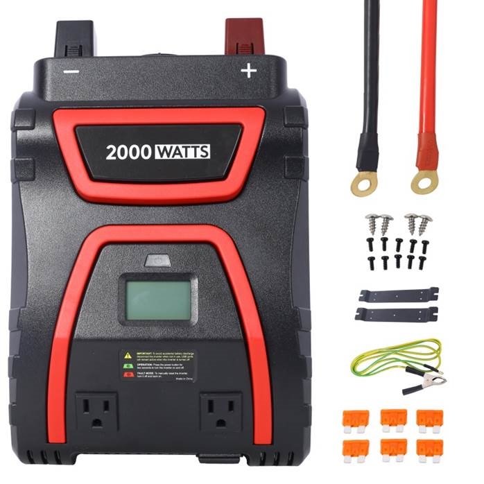 BAC-W465P193475 2000 Watts Power Inverter Modified Sine Wave Portable AC Power