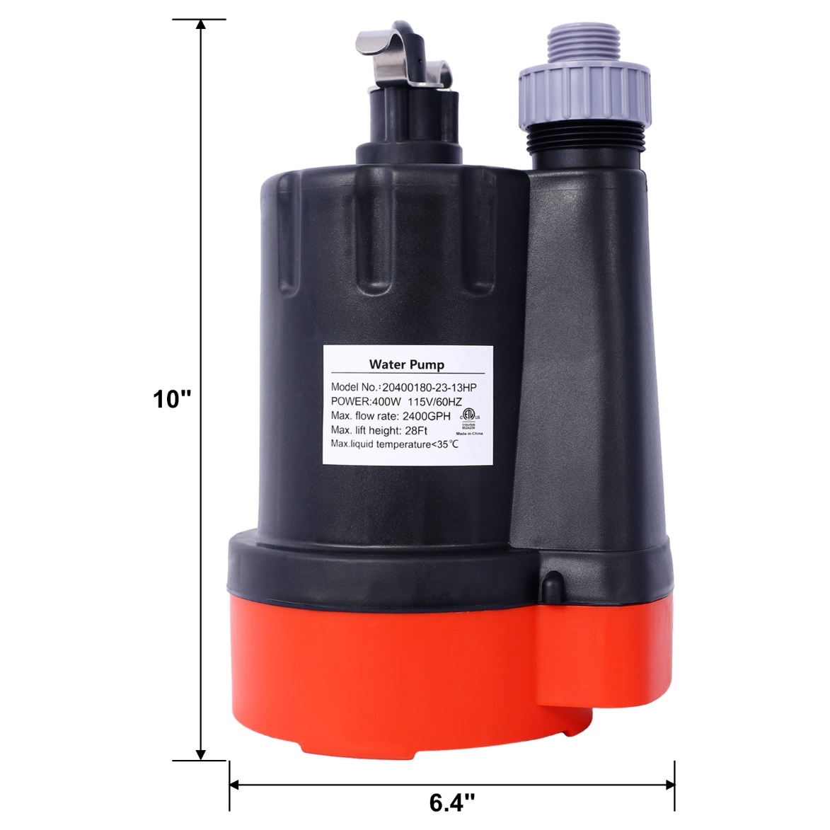 BAC-W465127587 Submersible Water Pump, 1/3 HP