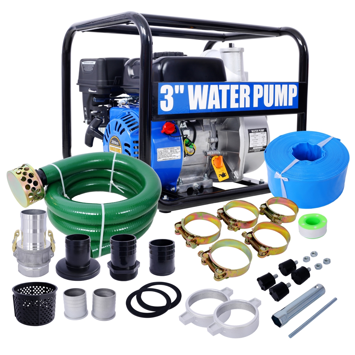BAC-W465134908 3 in. 209cc 7HP Semi Trash Pump