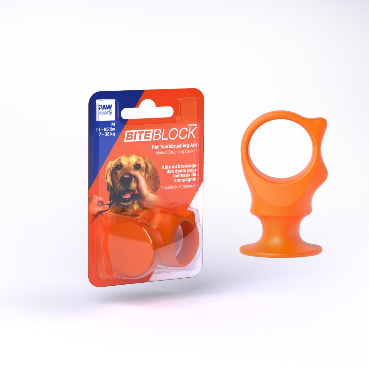 Brush Mate Biteblock, Orange - Medium